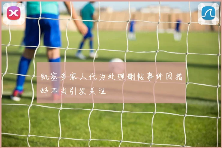 凯塞多家人代为处理删帖事件因措辞不当引发关注